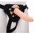 Телесный страпон на черных трусиках STRAP ON REAL DILDO - 20 см. - Dream Toys - купить с доставкой в Махачкале