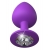 Фиолетовая анальная пробка со стразом Her Little Gem Large Plug - 9,5 см. - Pipedream - купить с доставкой в Махачкале