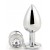 Серебристая анальная втулка с прозрачным кристаллом - 7,1 см. - Dream Toys - купить с доставкой в Махачкале