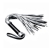 Серебристая плетка Struggle My Flogger с черной ручкой - 45 см. - Lovetoy - купить с доставкой в Махачкале