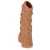 Телесная насадка с венками и открытой головкой Nude Sleeve M - 12 см. - KOKOS - в Махачкале купить с доставкой