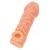 Телесная закрытая насадка с венками Cock Sleeve Size L - 17,6 см. - KOKOS - в Махачкале купить с доставкой