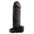 Чёрная вибронасадка с кольцом Vibrating Real Feel 2 Extension - 16 см. - Pipedream - в Махачкале купить с доставкой