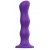 Фиолетовая насадка Strap-On-Me Dildo Geisha Balls size XL - Strap-on-me - купить с доставкой в Махачкале