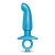 Голубая анальная пробка для массажа простаты Hither Silicone Prostate Plug - 14,3 см. - b-Vibe - в Махачкале купить с доставкой