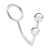 Кольцо на пенис с анальным стимулятором Two Bead Stainless Steel Anal Hook   Cock Ring - BlueLine - в Махачкале купить с доставкой