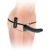 Черный страпон с вагинальной пробкой Deluxe Vibrating Penetrix Strap-On - 19 см. - Pipedream - купить с доставкой в Махачкале