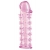 Гелевая розовая насадка на фаллос с шипами - 12 см. - Toyfa Basic - в Махачкале купить с доставкой