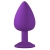 Большая фиолетовая анальная пробка Emotions Cutie Large с голубым кристаллом - 10 см. - Lola Games - купить с доставкой в Махачкале