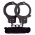 Чёрные наручники из листового металла в комплекте с веревкой BONDX METAL CUFFS LOVE ROPE SET - Dream Toys - купить с доставкой в Махачкале