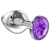 Малая серебристая анальная пробка Diamond Purple Sparkle Small с фиолетовым кристаллом - 7 см. - Lola Games - купить с доставкой в Махачкале