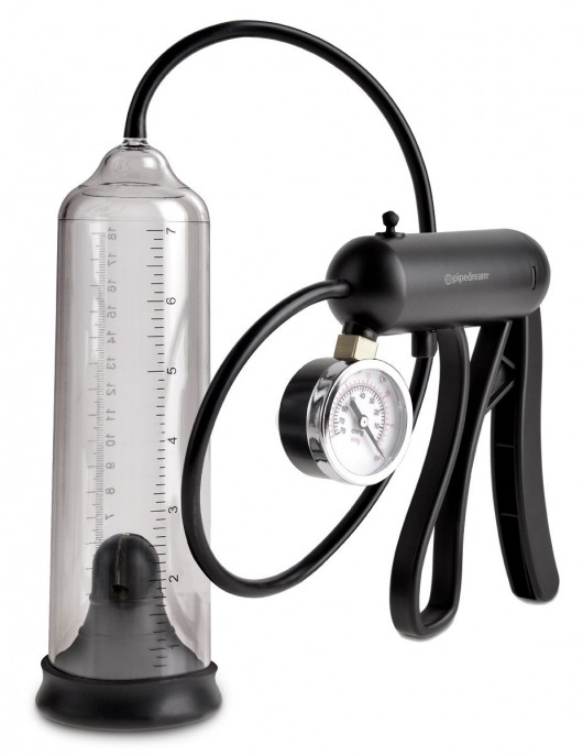 Вакуумная мужская помпа с датчиком давления Pro-Gauge Power Pump - Pipedream - в Махачкале купить с доставкой