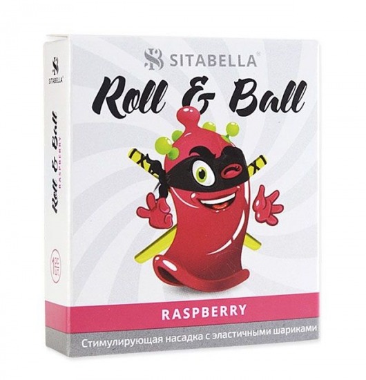 Стимулирующий презерватив-насадка Roll   Ball Raspberry - Sitabella - купить с доставкой в Махачкале