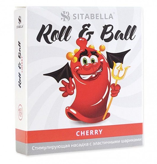 Стимулирующий презерватив-насадка Roll   Ball Cherry - Sitabella - купить с доставкой в Махачкале