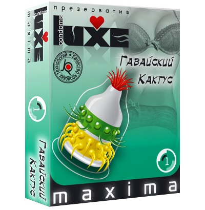 Презерватив LUXE Maxima  Гавайский Кактус  - 1 шт. - Luxe - купить с доставкой в Махачкале