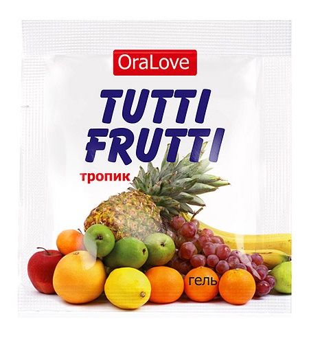 Пробник гель-смазки Tutti-frutti со вкусом тропических фруктов - 4 гр. - Биоритм - купить с доставкой в Махачкале