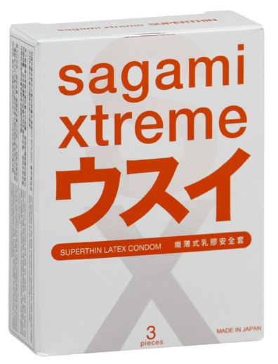 Ультратонкие презервативы Sagami Xtreme SUPERTHIN - 3 шт. - Sagami - купить с доставкой в Махачкале