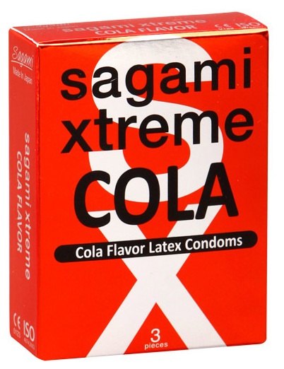 Ароматизированные презервативы Sagami Xtreme COLA - 3 шт. - Sagami - купить с доставкой в Махачкале