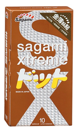 Презервативы Sagami Xtreme FEEL UP с точечной текстурой и линиями прилегания - 10 шт. - Sagami - купить с доставкой в Махачкале