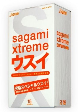 Ультратонкие презервативы Sagami Xtreme SUPERTHIN - 15 шт. - Sagami - купить с доставкой в Махачкале