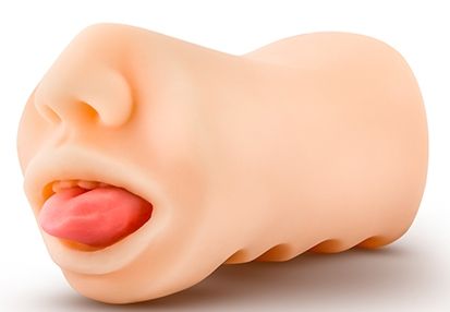 Телесный мастурбатор-ротик с язычком Oral Anne - Blush Novelties - в Махачкале купить с доставкой