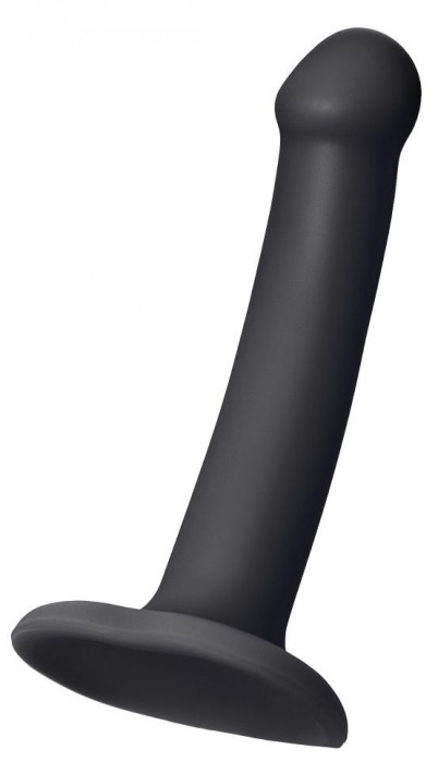 Черный фаллос на присоске Silicone Bendable Dildo S - 17 см. - Strap-on-me - купить с доставкой в Махачкале