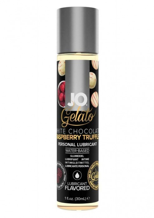 Лубрикант с ароматом трюфелей из белого шоколада и малины JO GELATO WHITE CHOCOLATE RASPBERRY TRUFFLE - 30 мл. - System JO - купить с доставкой в Махачкале