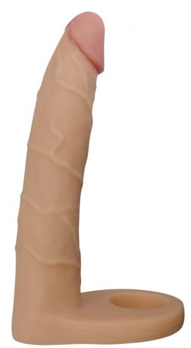 Телесная насадка-фаллоимитатор для двойного проникновения - 17 см. - Lovetoy - купить с доставкой в Махачкале