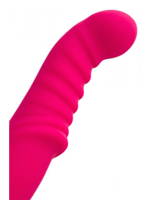 Розовый ребристый вибратор Capy - 17,4 см. - A-toys