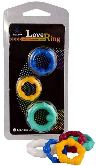 Набор из 3 цветных эрекционных колец Love Ring - Sitabella - в Махачкале купить с доставкой
