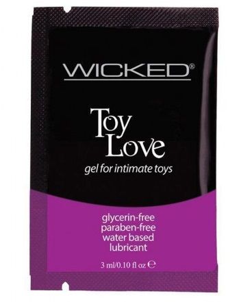 Лубрикант на водной основе для использования с игрушками WICKED Toy Love - 3 мл. - Wicked - купить с доставкой в Махачкале