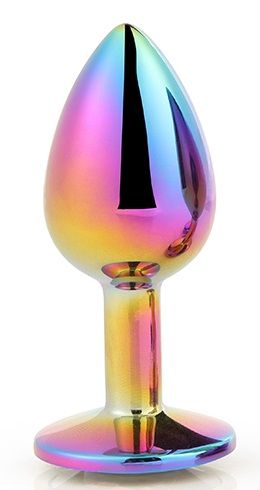 Голографическая анальная втулка с радужным кристаллом - 7,1 см. - Dream Toys - купить с доставкой в Махачкале