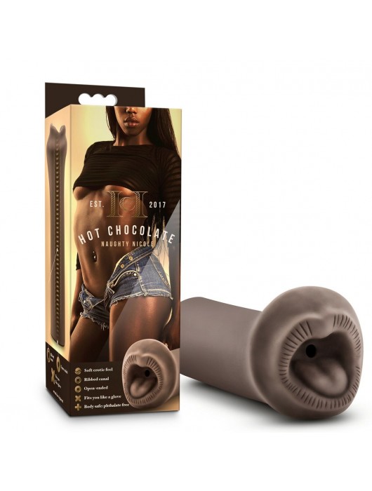 Коричневый мастурбатор-ротик Naughty Nicole - Blush Novelties - в Махачкале купить с доставкой