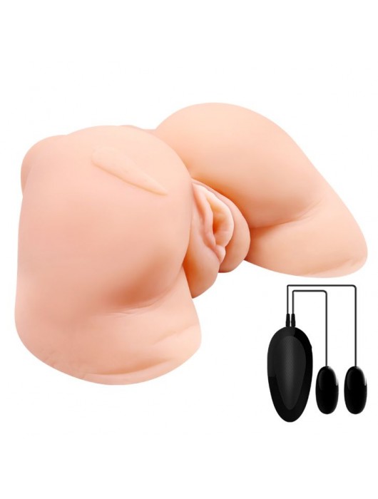 Телесная вибровагина Julie с 2 рабочими отверстиями - Baile - в Махачкале купить с доставкой