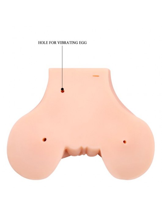 Телесная вибровагина Julie с 2 рабочими отверстиями - Baile - в Махачкале купить с доставкой
