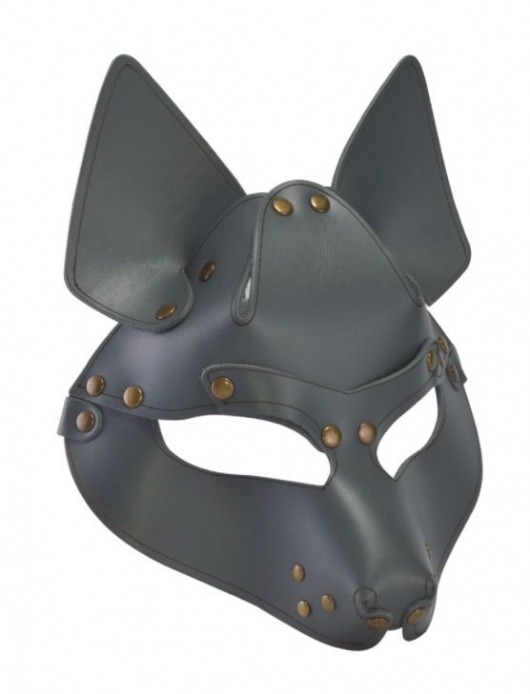 Серая маска Wolf с клепками - Sitabella - купить с доставкой в Махачкале