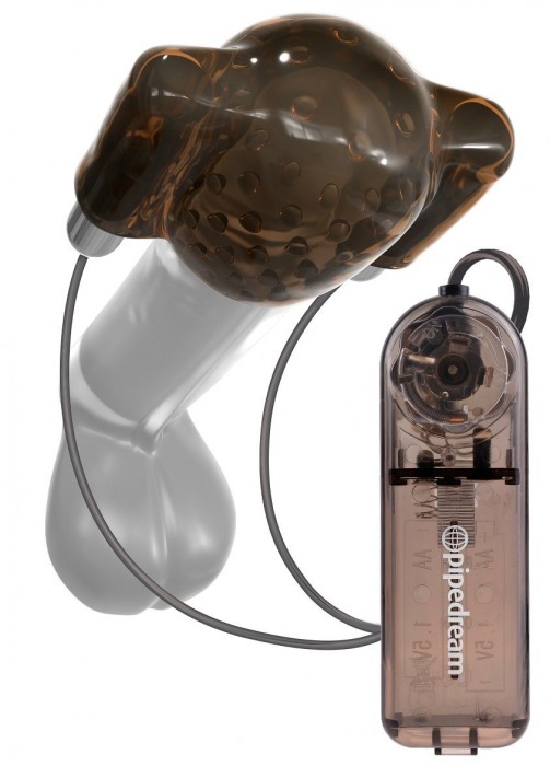 Дымчатый вибростимулятор головки пениса Dual Vibrating Head Teaser - Pipedream - в Махачкале купить с доставкой