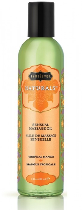 Массажное масло Naturals Tropical Mango с ароматом манго - 236 мл. - Kama Sutra - купить с доставкой в Махачкале
