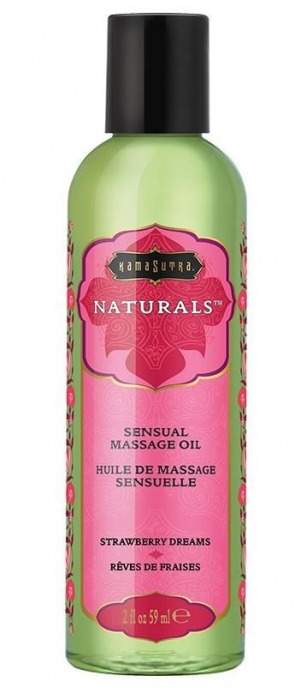 Массажное масло Naturals Strawberry Dreams с ароматом клубники - 59 мл. - Kama Sutra - купить с доставкой в Махачкале