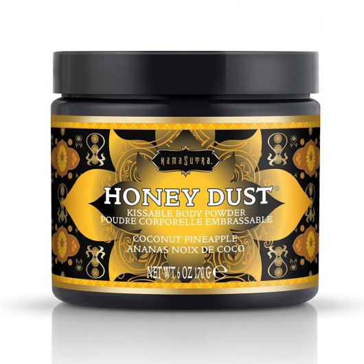 Пудра для тела Honey Dust Body Powder с ароматом кокоса и ананаса - 170 гр. - Kama Sutra - купить с доставкой в Махачкале