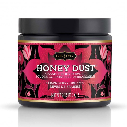 Пудра для тела Honey Dust Body Powder с ароматом клубники - 170 гр. - Kama Sutra - купить с доставкой в Махачкале