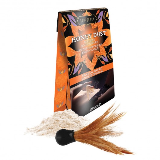 Пудра для тела Honey Dust Body Powder с ароматом манго - 28 гр. - Kama Sutra - купить с доставкой в Махачкале