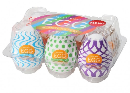 Набор из 6 мастурбаторов Tenga EGG IV с различным рельефом - Tenga - в Махачкале купить с доставкой