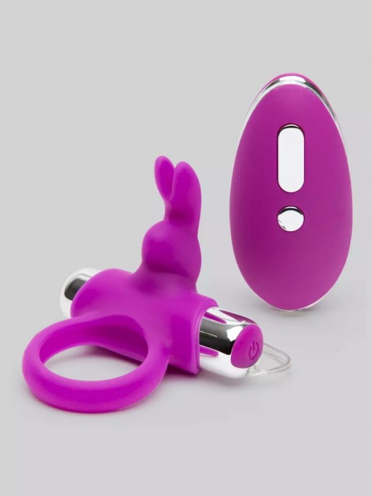 Лиловое виброкольцо с пультом ДУ Remote Control Cock Ring - Happy Rabbit - в Махачкале купить с доставкой