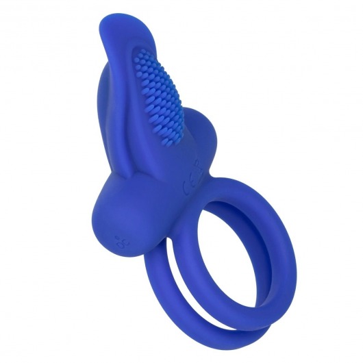 Синее перезаряжаемое эрекционное кольцо Silicone Rechargeable Dual Pleaser Enhancer - California Exotic Novelties - в Махачкале купить с доставкой