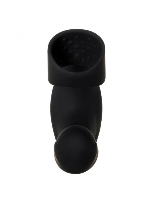 Черный вибромассажер простаты с эрекционным кольцом Strapped   Tapped - Zero Tolerance - в Махачкале купить с доставкой