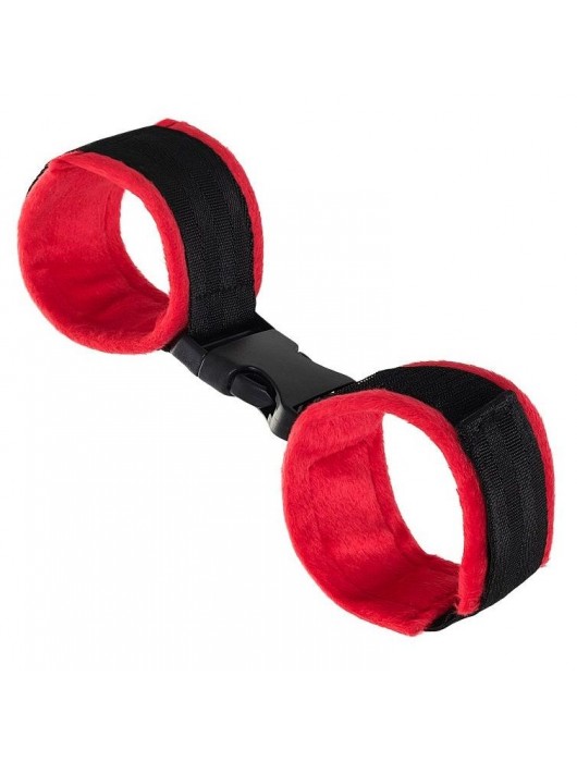 Красно-черные велюровые оковы Anonymo - ToyFa - купить с доставкой в Махачкале