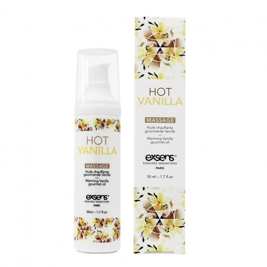 Разогревающее массажное масло с ароматом ванили Gourmet Hot Vanilla - 50 мл. - Exsens - купить с доставкой в Махачкале