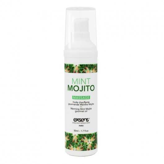 Разогревающее массажное масло с ароматом мохито Gourmet Mint Mojito - 50 мл. - Exsens - купить с доставкой в Махачкале