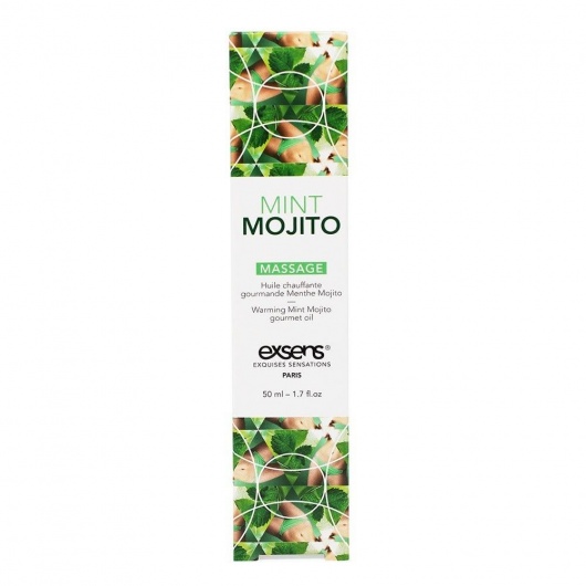 Разогревающее массажное масло с ароматом мохито Gourmet Mint Mojito - 50 мл. - Exsens - купить с доставкой в Махачкале